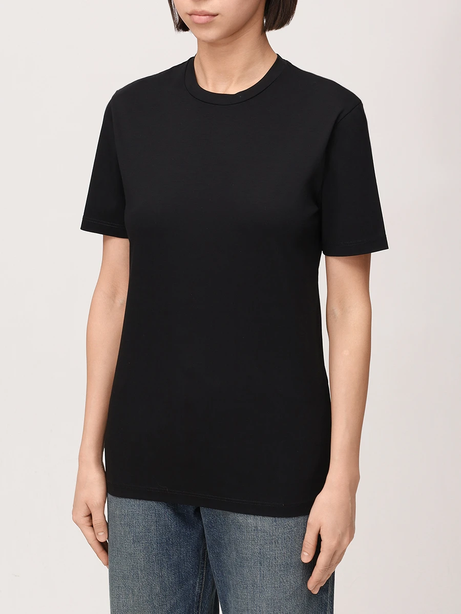 Футболка хлопковая JIL SANDER J01GC0105 J45051 001 Черный  Фото 4