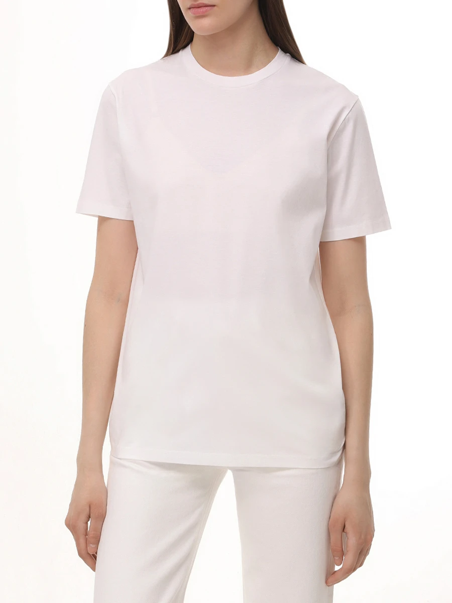 Футболка хлопковая JIL SANDER J01GC0105 J45051 100 Белый  Фото 4