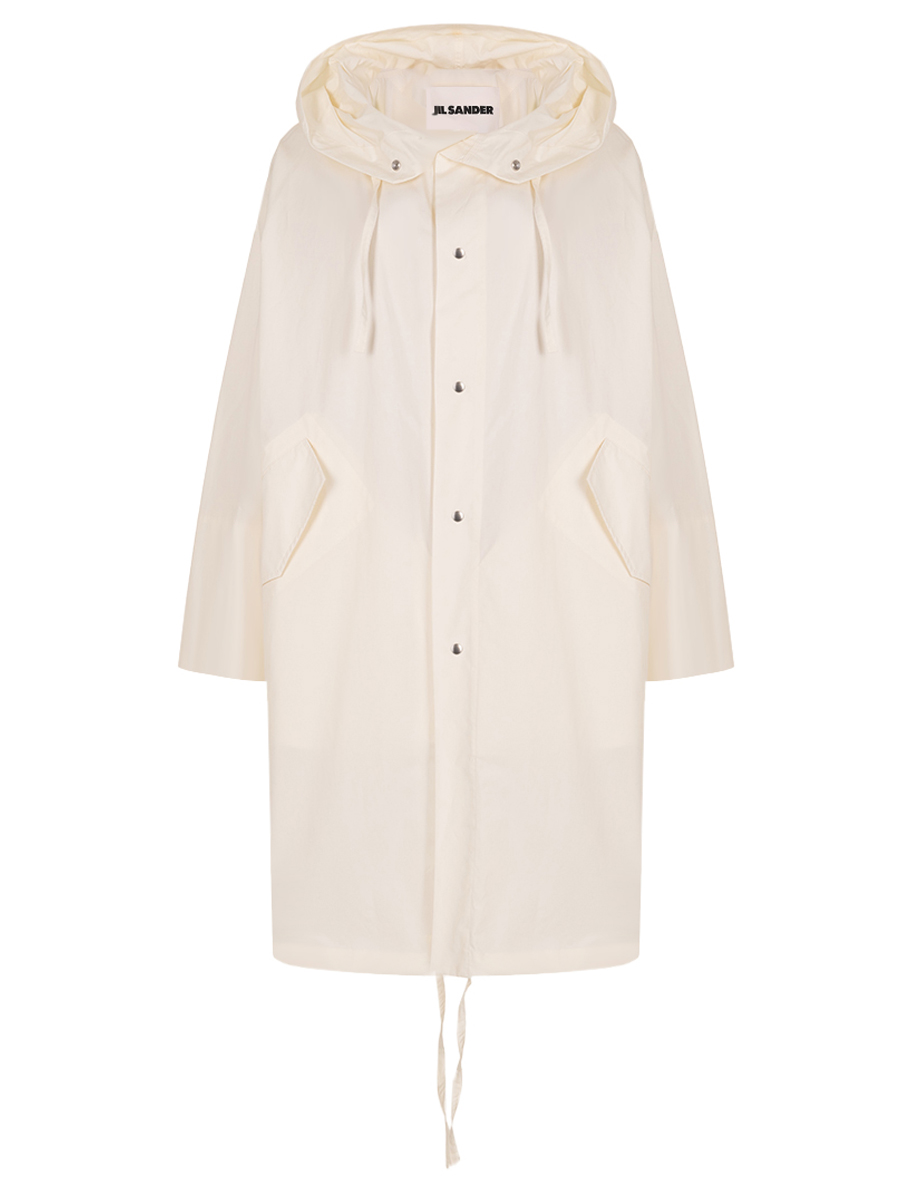 Плащ хлопковый JIL SANDER J04AH0002 J45026 103 Кремовый 