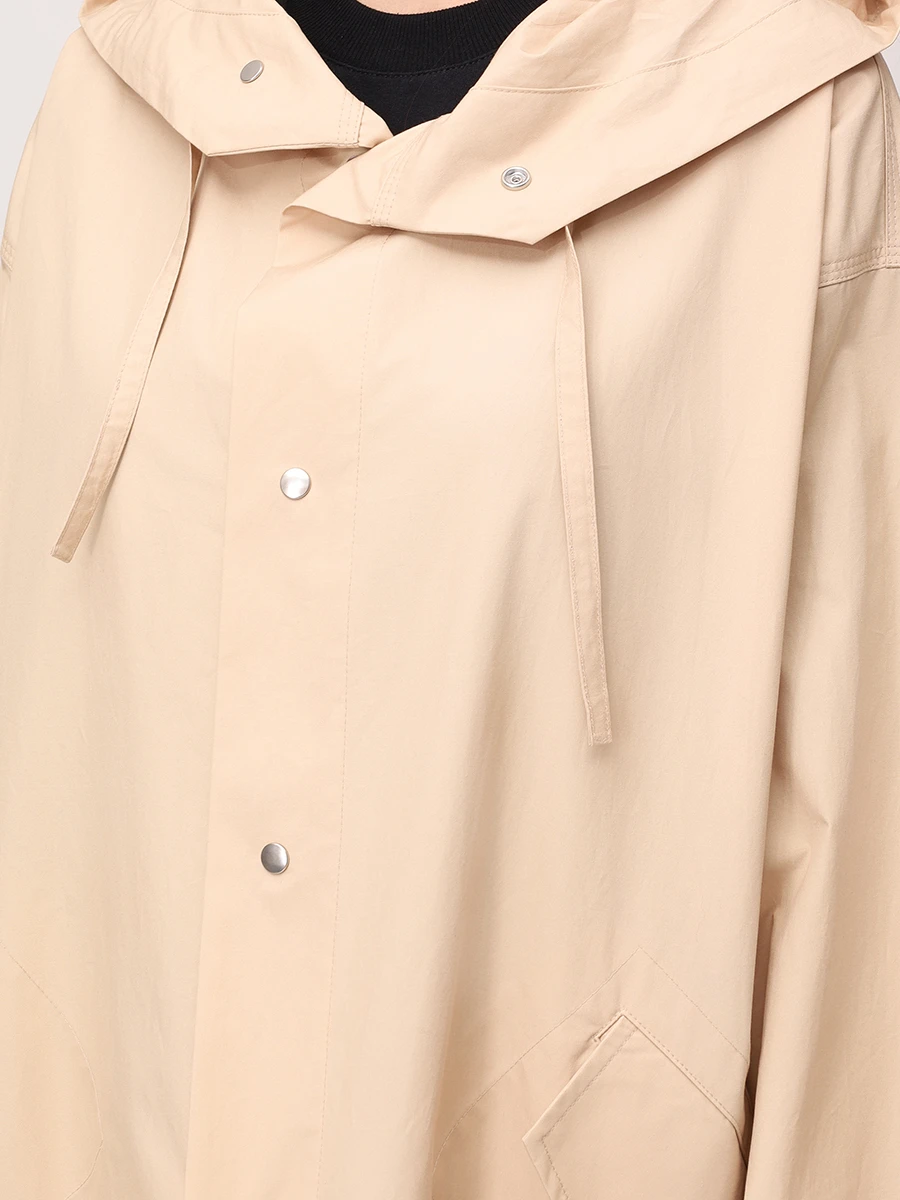 Плащ хлопковый JIL SANDER J04AH0002 J45026 236 Бежевый  Фото 6