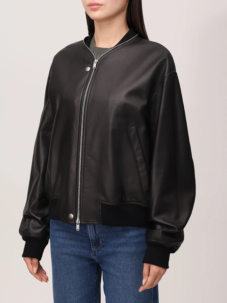 Куртка кожаная JIL SANDER J04BN0104 J07173 001 Черный  Фото 5