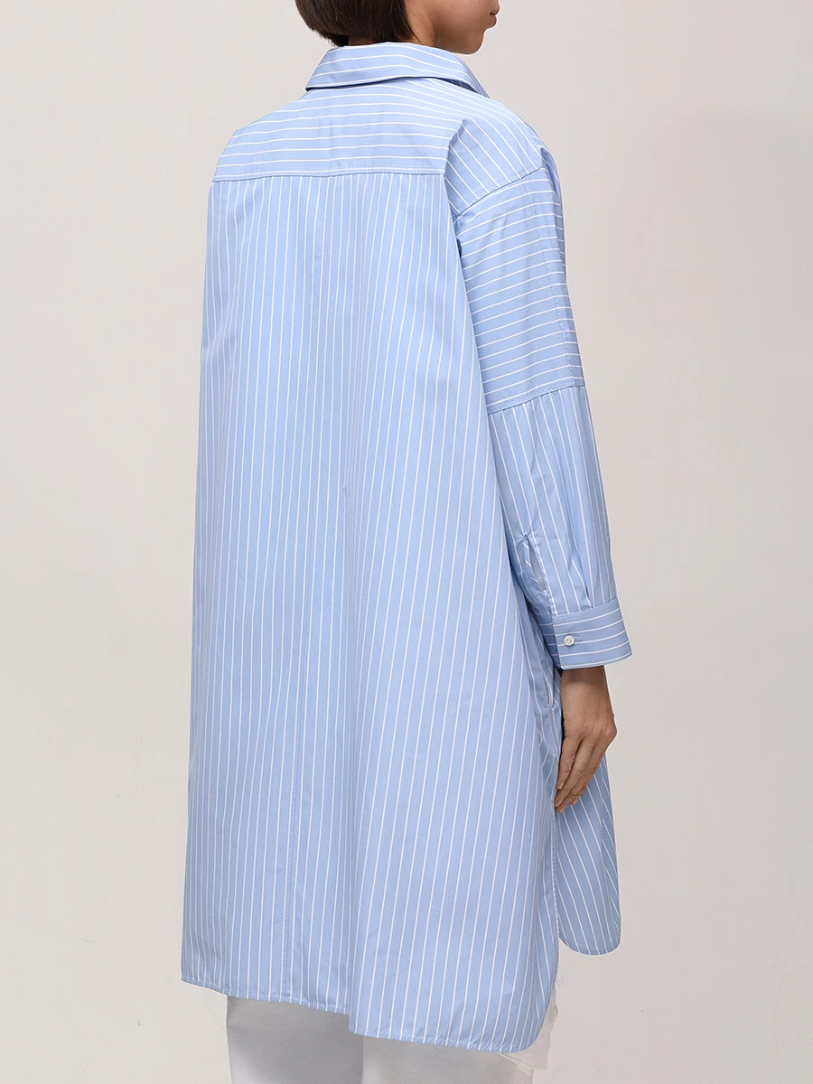 Рубашка хлопковая JIL SANDER J05DL0107 J45173 471 Полоска  Фото 3