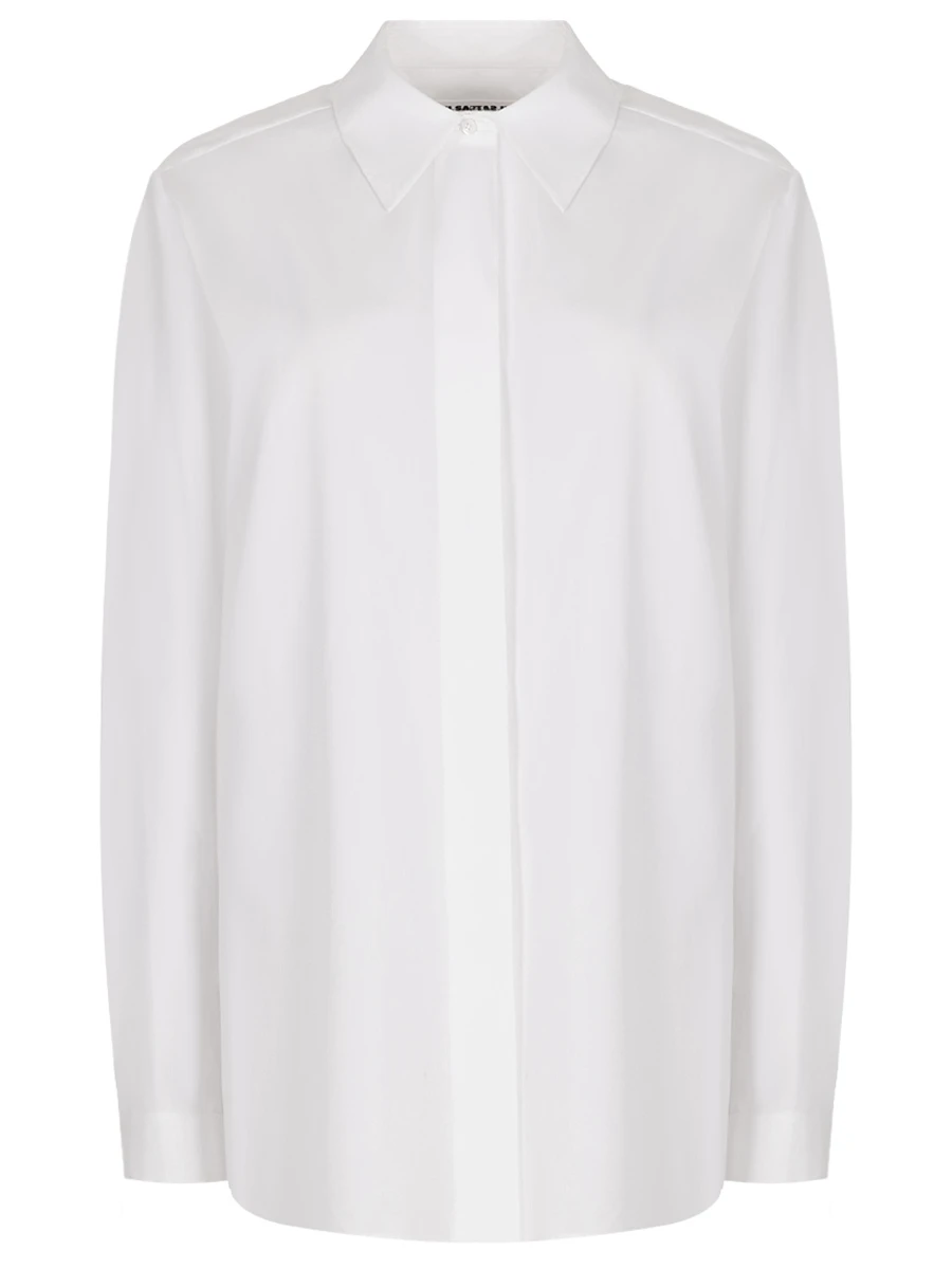 Рубашка хлопковая JIL SANDER J05DL0108 J45001 100 Белый 
