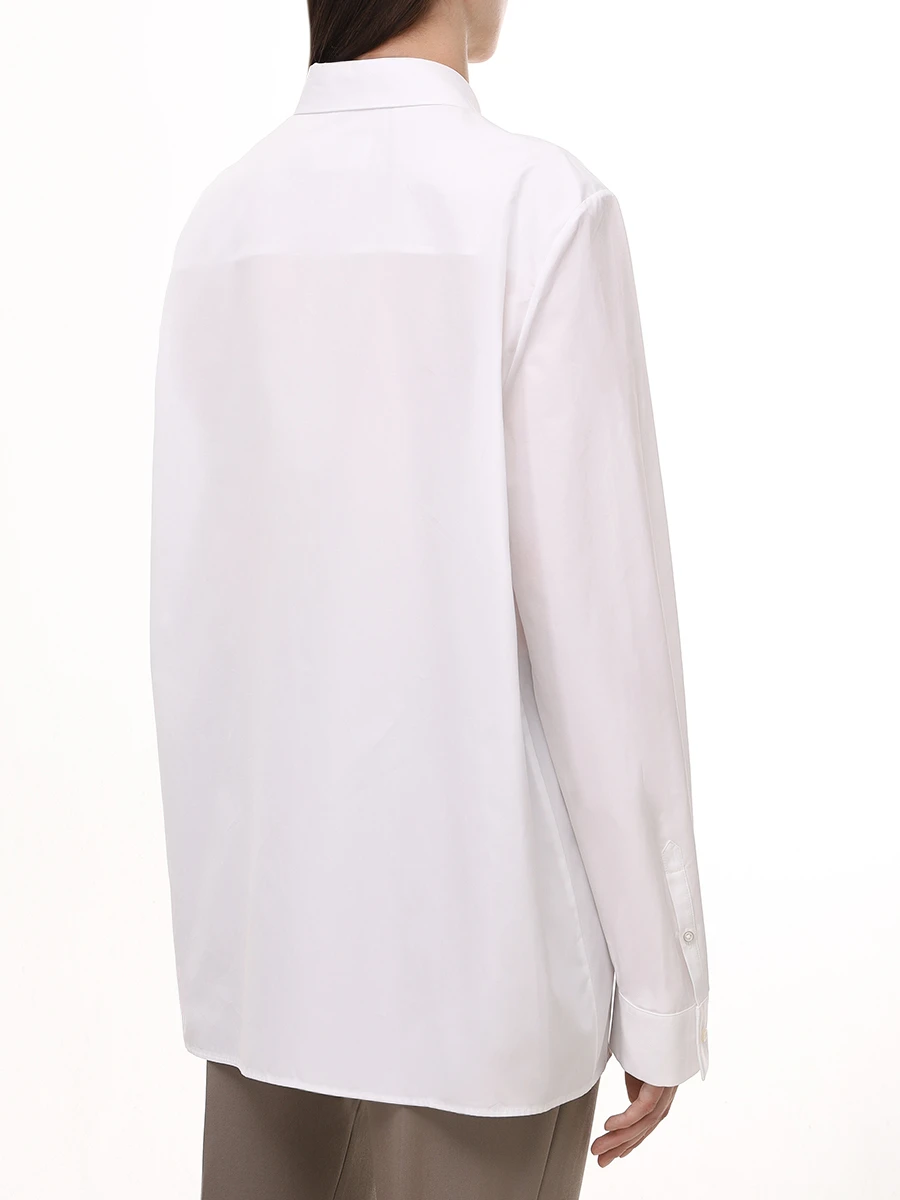 Рубашка хлопковая JIL SANDER J05DL0108 J45001 100 Белый  Фото 3