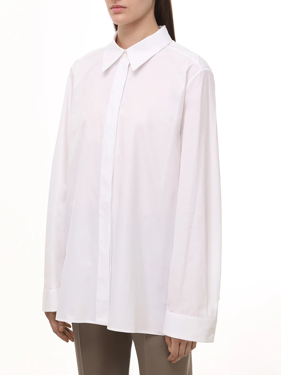 Рубашка хлопковая JIL SANDER J05DL0108 J45001 100 Белый  Фото 4