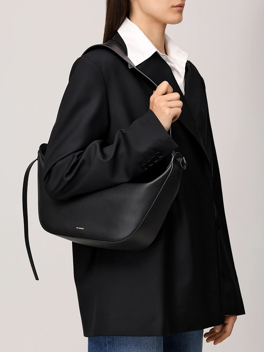 Сумка кожаная JIL SANDER J07WG0094 P7185 001 Черный  Фото 2