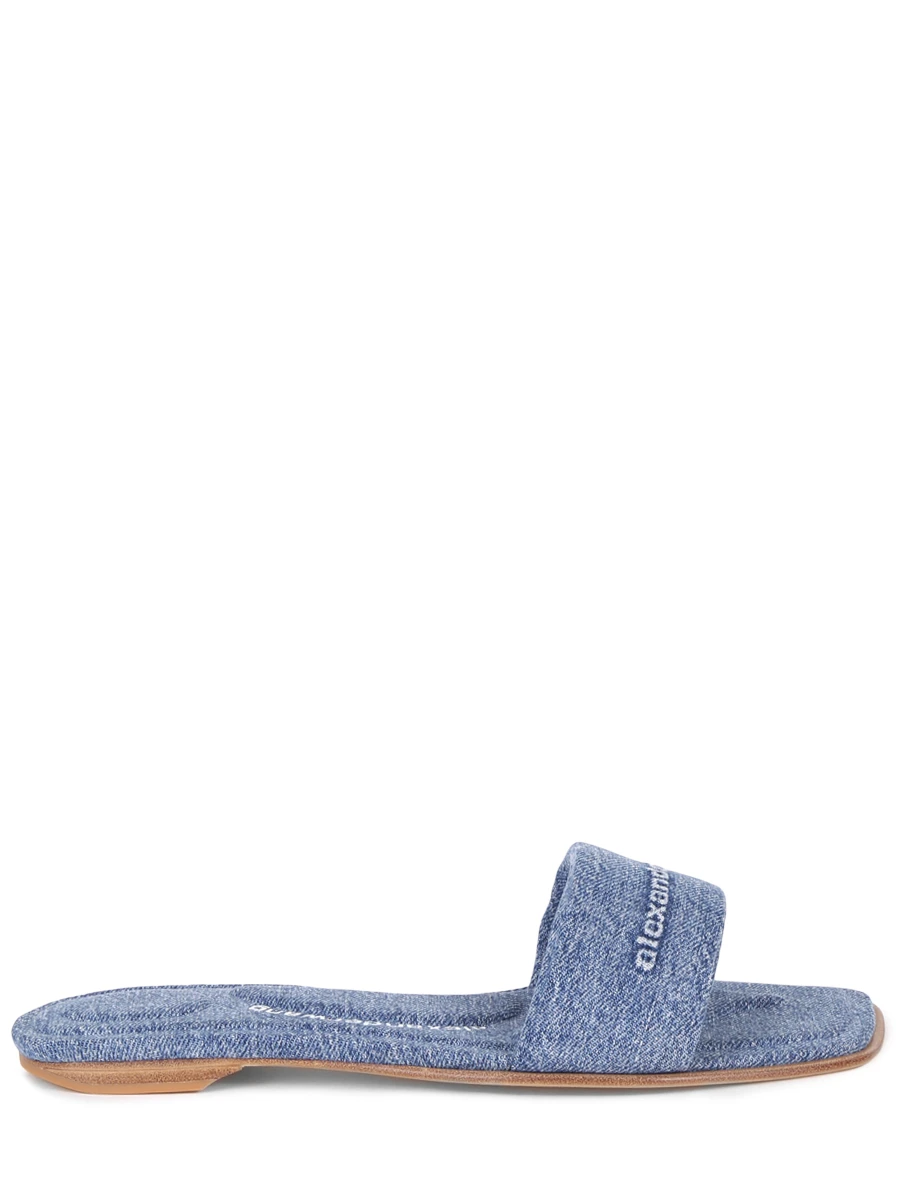 Шлепанцы джинсовые ALEXANDER WANG 30125S007 473 Голубой 