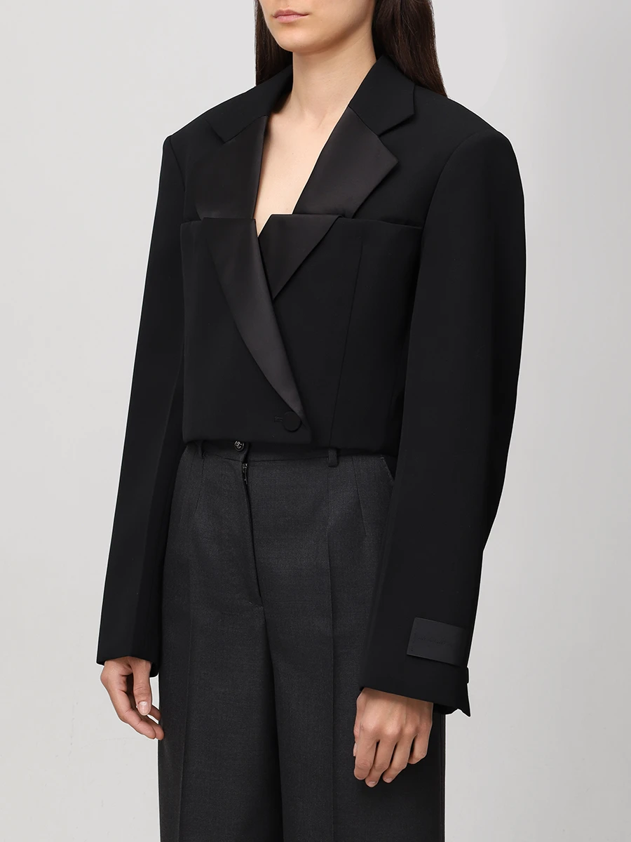 Жакет шерстяной ALEXANDER WANG 1WC1252638 001 Черный  Фото 5