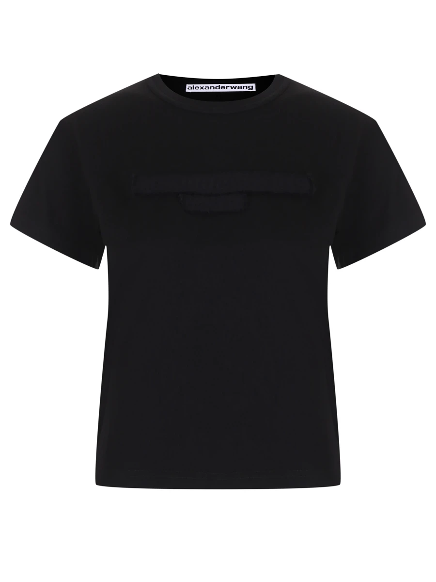 Футболка хлопковая ALEXANDER WANG 1CC1251991 001 Черный 