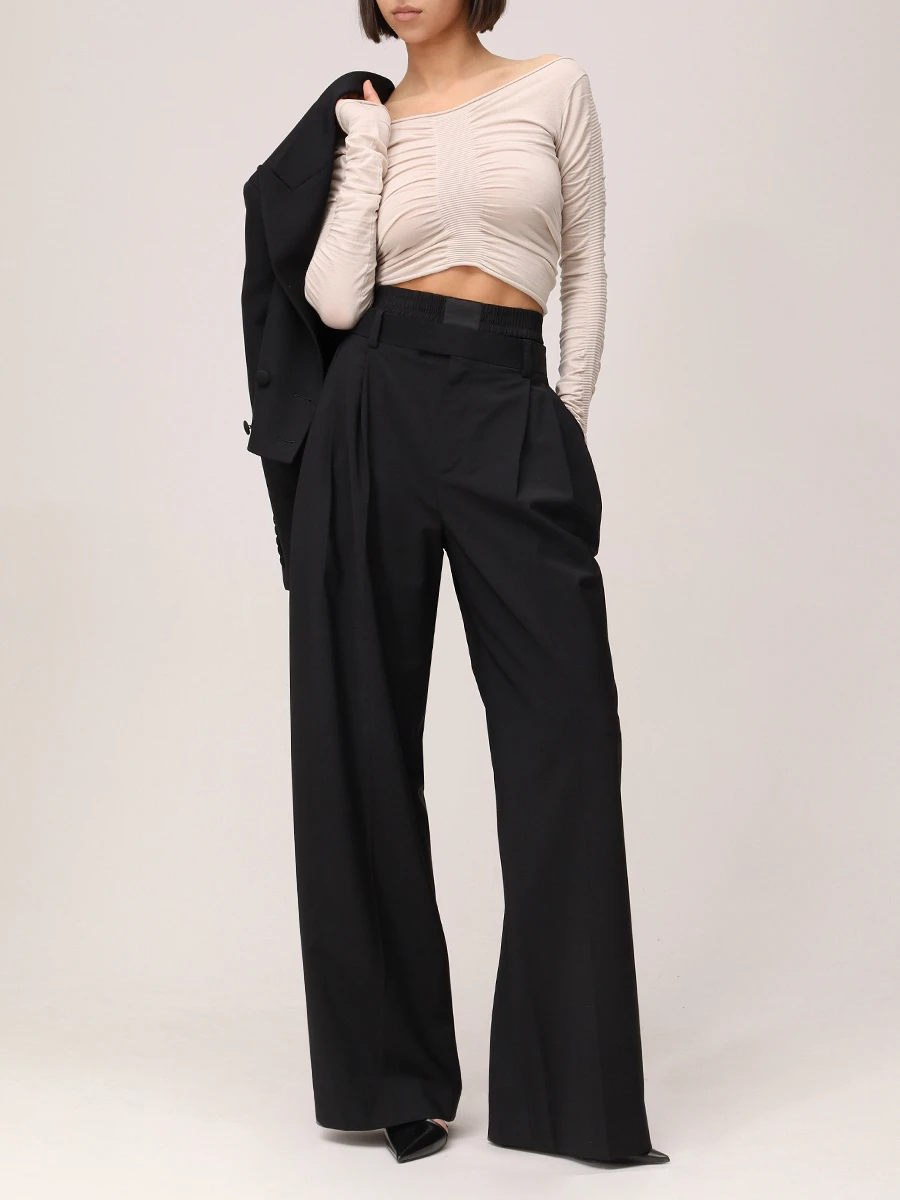 Брюки шерстяные ALEXANDER WANG 1WC1254784 001 Черный  Фото 2