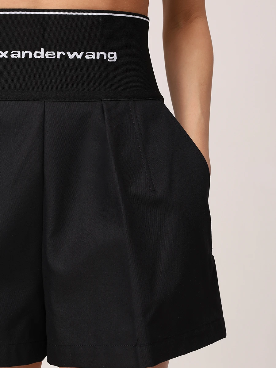 Шорты хлопковые ALEXANDER WANG 1WC1224450 001 Черный  Фото 5