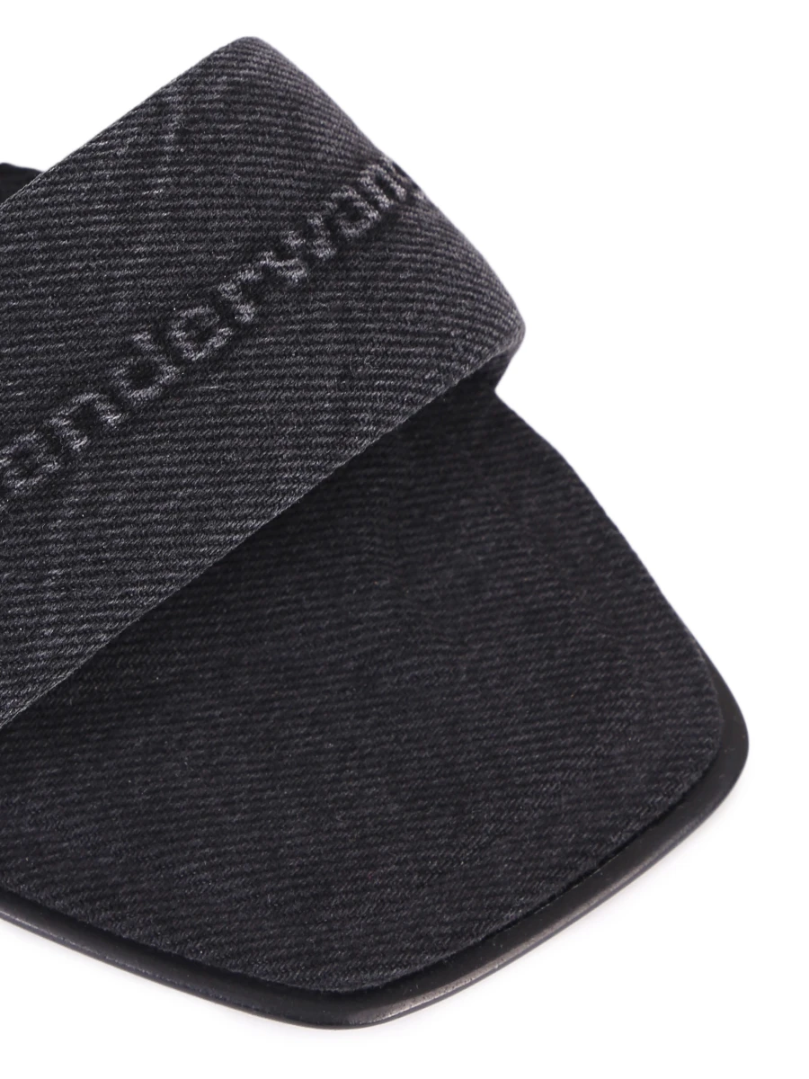 Шлепанцы джинсовые ALEXANDER WANG 30125S007 Серый  Фото 5