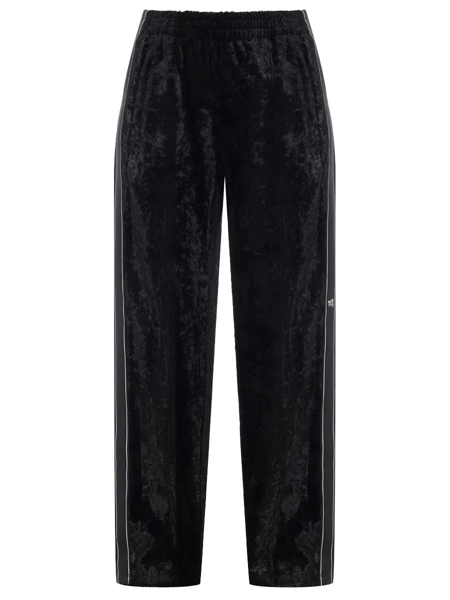 Брюки из вискозы и хлопка ALEXANDER WANG 4WC1254415 001 Черный 