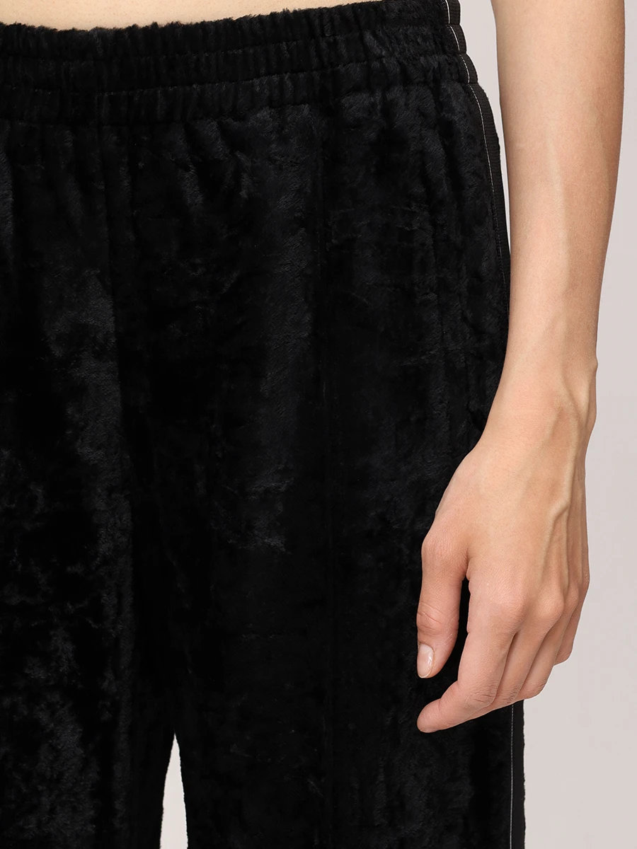 Брюки из вискозы и хлопка ALEXANDER WANG 4WC1254415 001 Черный  Фото 5