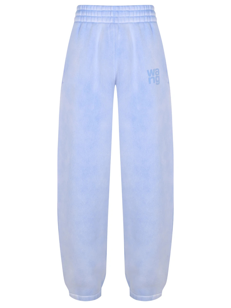 Джоггеры хлопковые ALEXANDER WANG 4CC3244403 450B Голубой 