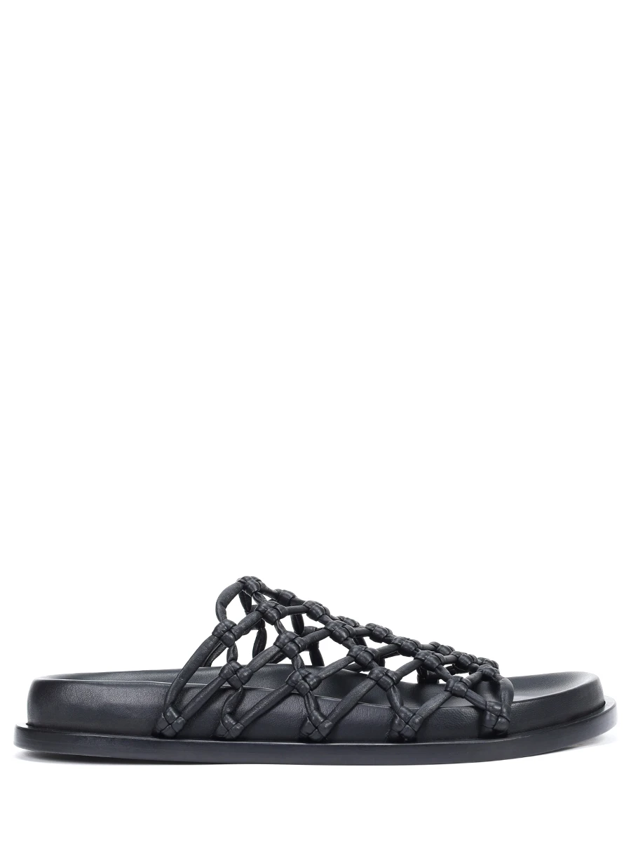 Шлепанцы кожаные JIL SANDER J15WX0008 P5810 001 Черный 