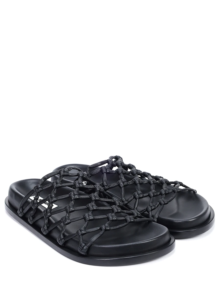 Шлепанцы кожаные JIL SANDER J15WX0008 P5810 001 Черный  Фото 2