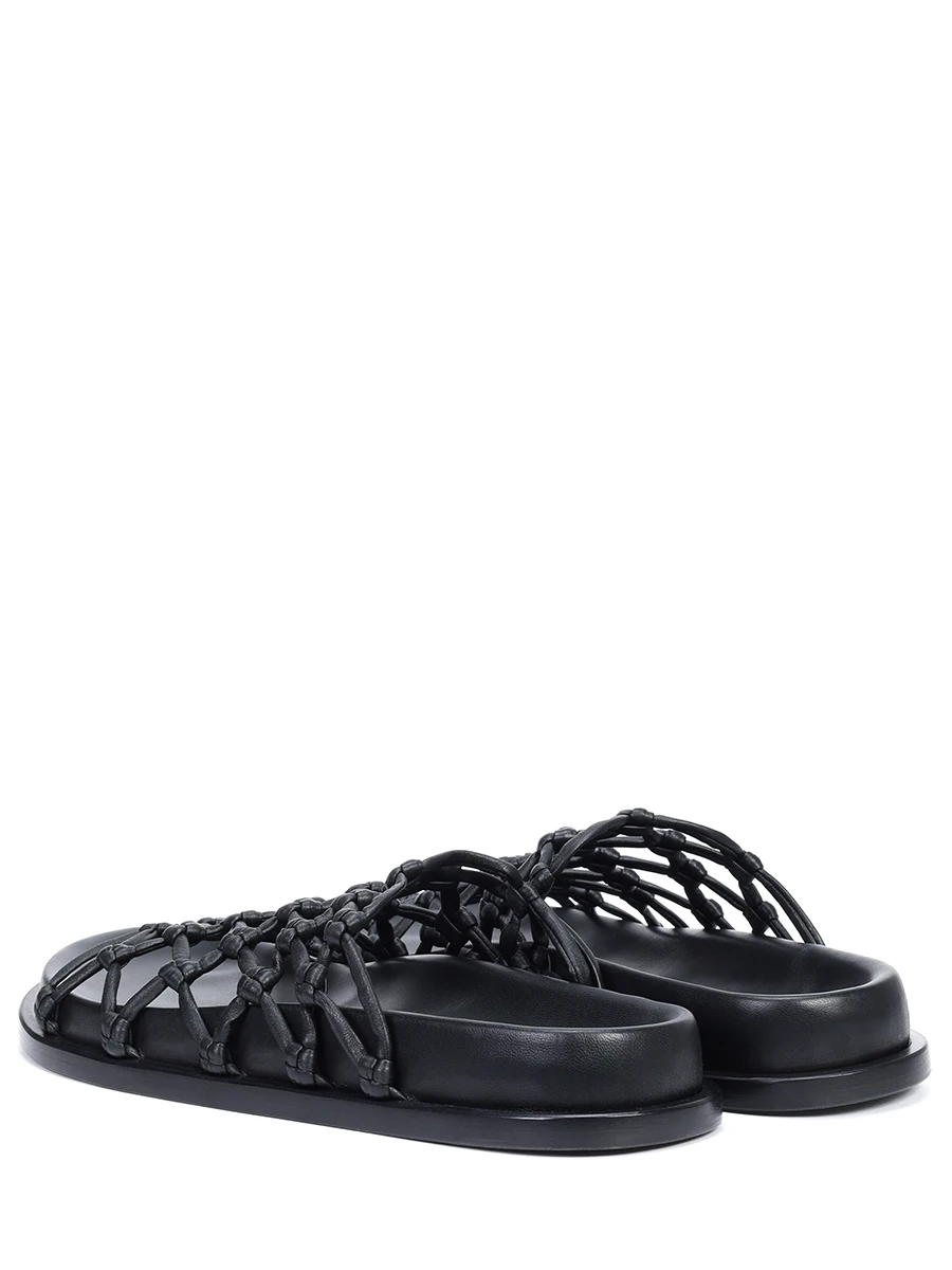 Шлепанцы кожаные JIL SANDER J15WX0008 P5810 001 Черный  Фото 4