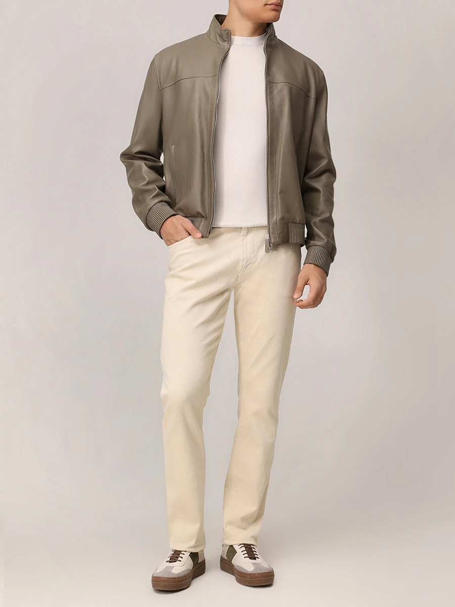 Футболка хлопковая MALO UXA183 F3L27 E3210 Бежевый  Фото 2