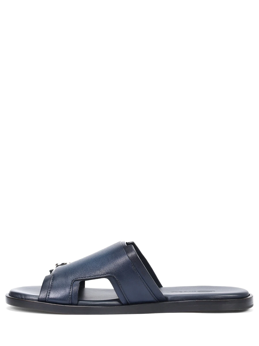 Шлепанцы кожаные SANTONI MCEG16723HC6MGTQU59 Синий  Фото 3