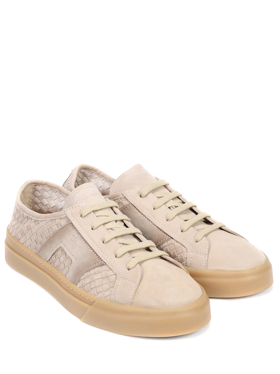 Кеды замшевые SANTONI MBGG22046FARTCKHM13 Бежевый  Фото 2