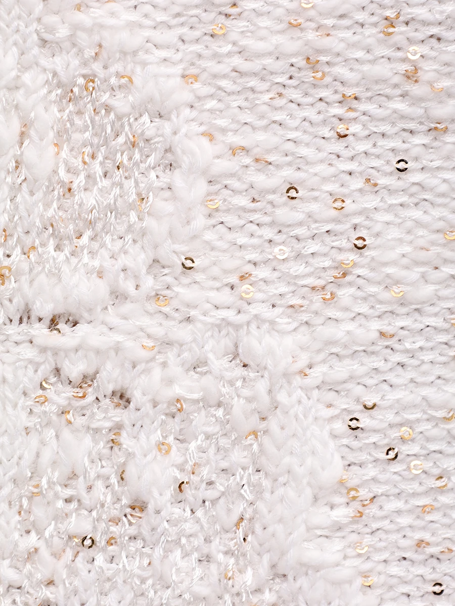 Юбка с пайетками AND THE BRAND S25-SK039-0704-100 Белый  Фото 6