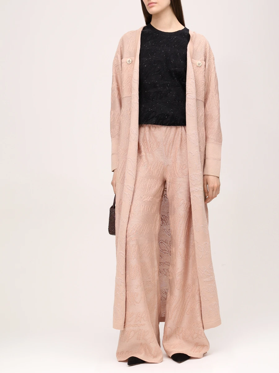 Футболка из хлопка и вискозы AND THE BRAND S25-TS014-1204-900 Черный  Фото 2