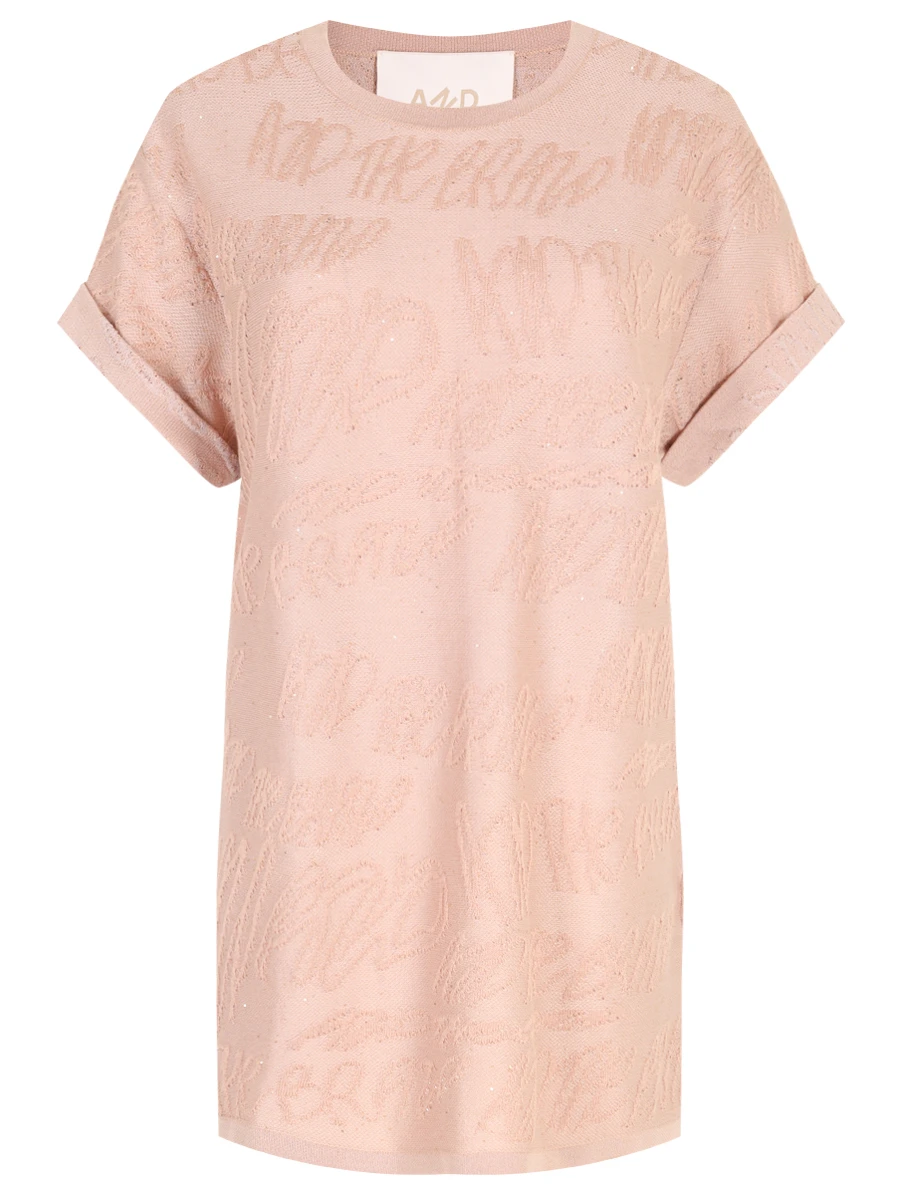 Футболка из хлопка и вискозы AND THE BRAND S25-TS014-1204-301 Коричневый 