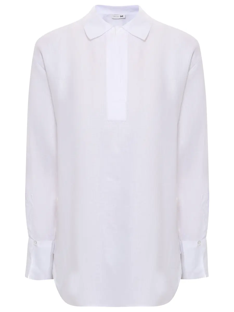 Рубашка льняная MANZONI 24 25PM655-LINF б Белый 