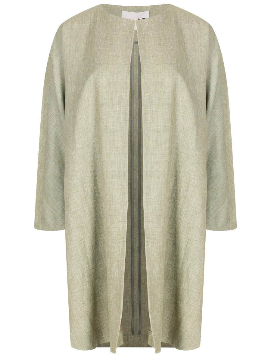 

Пальто из шерсти и льна, Зеленый, 25PM434-SHLF б