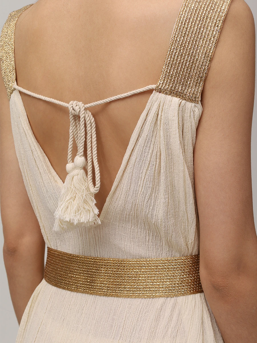 

Платье хлопковое, Кремовый, 202539