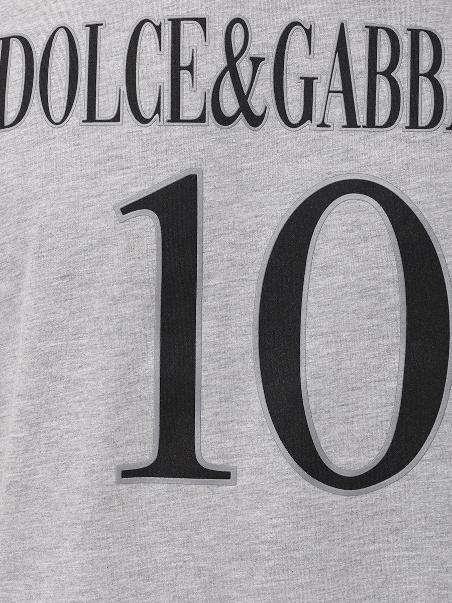 Футболка с логотипом DOLCE & GABBANA G8SH7T G7O2O S8290 Серый  Фото 5