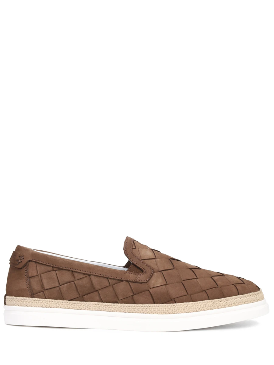 Слипоны из нубука BLU BARRETT PIAN-13462.4 Коричневый 