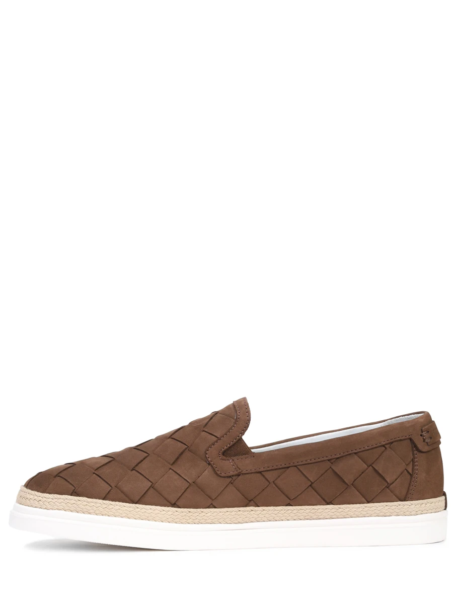 Слипоны из нубука BLU BARRETT PIAN-13462.4 Коричневый  Фото 3