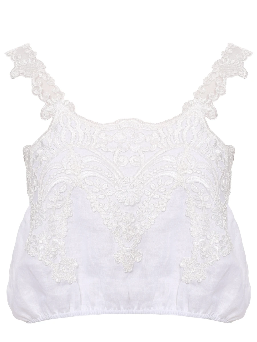 Топ с кружевом MAURIZIO W08180679 Белый 