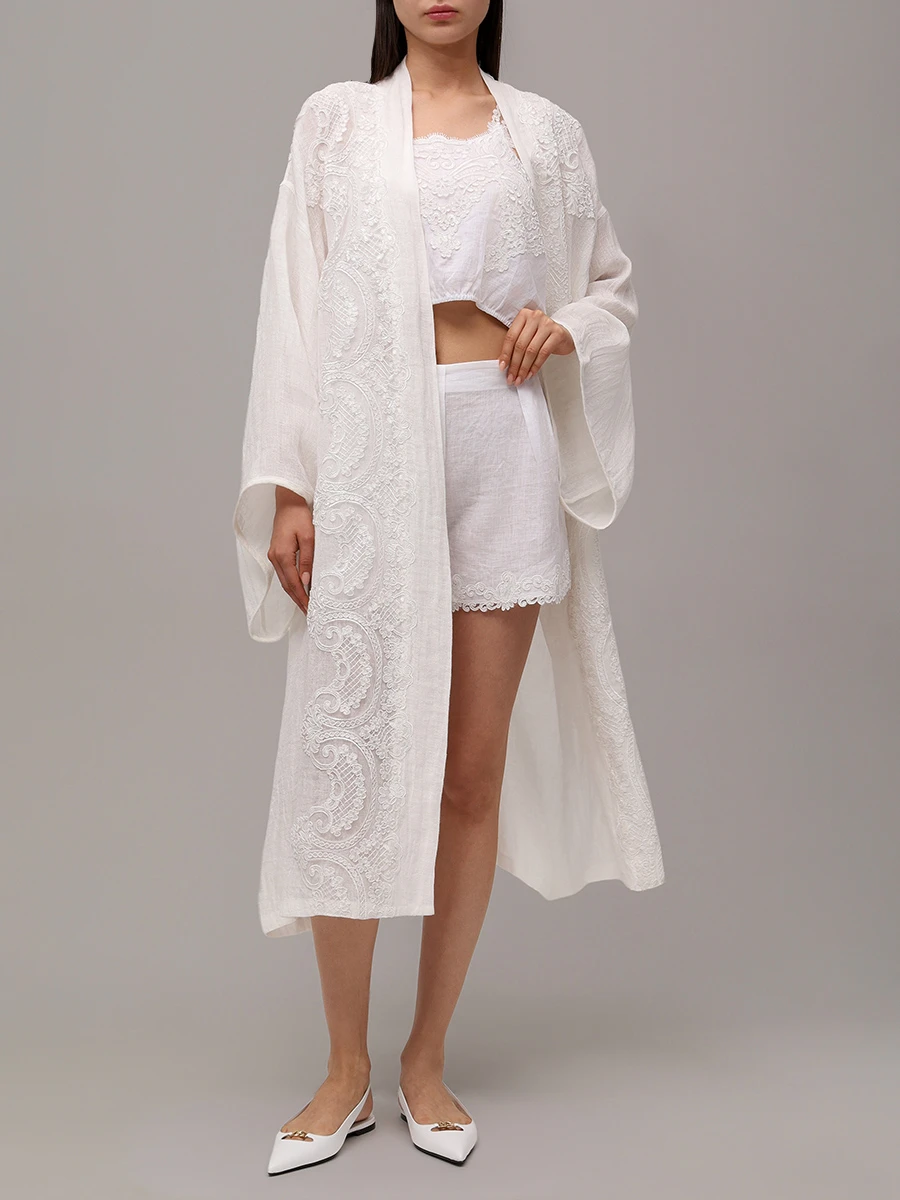 Топ с кружевом MAURIZIO W08180679 Белый  Фото 3