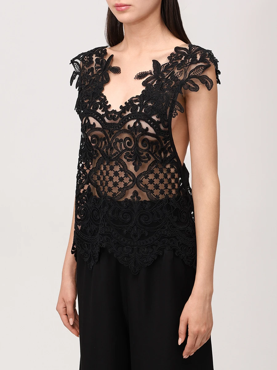Топ кружевной MAURIZIO W08251579 Черный  Фото 4