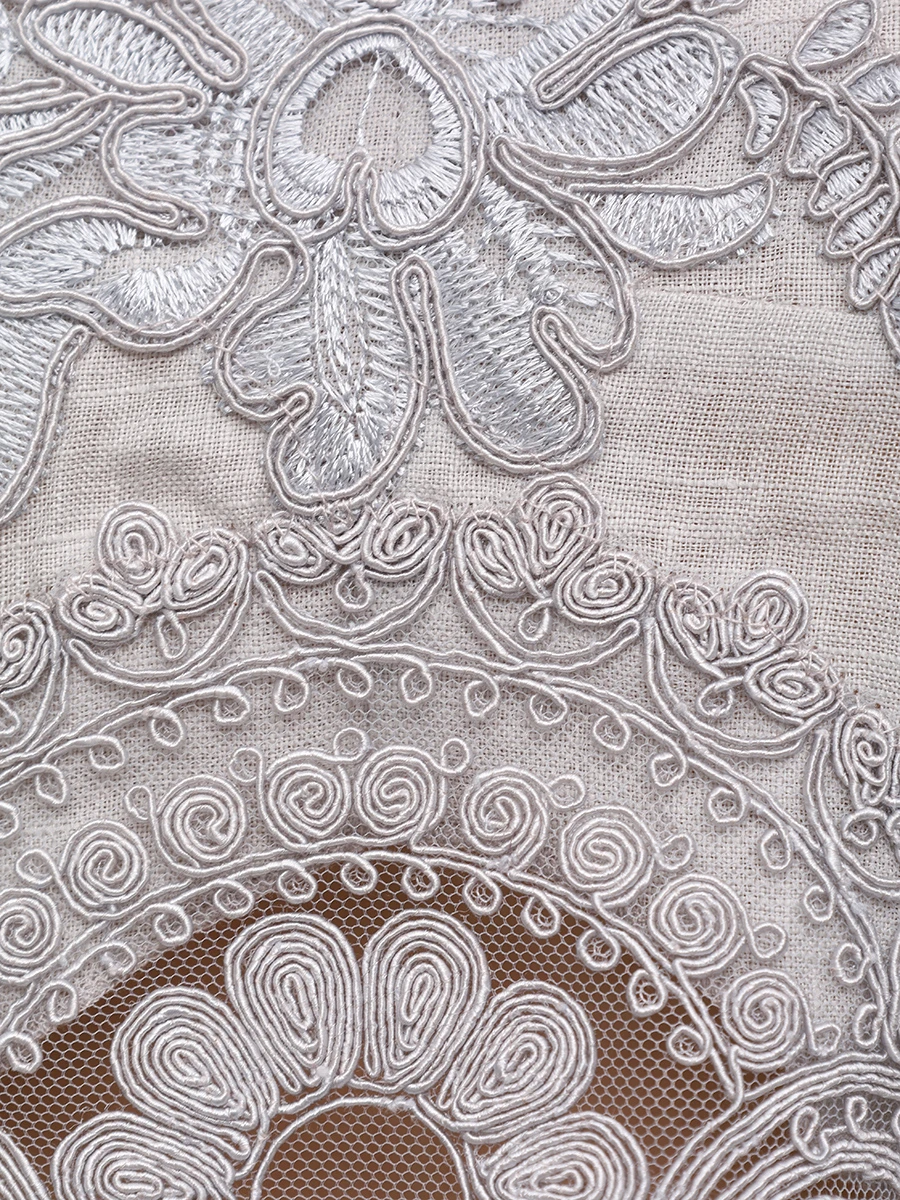 Кроп-топ с кружевом MAURIZIO W08100679 Серый  Фото 6