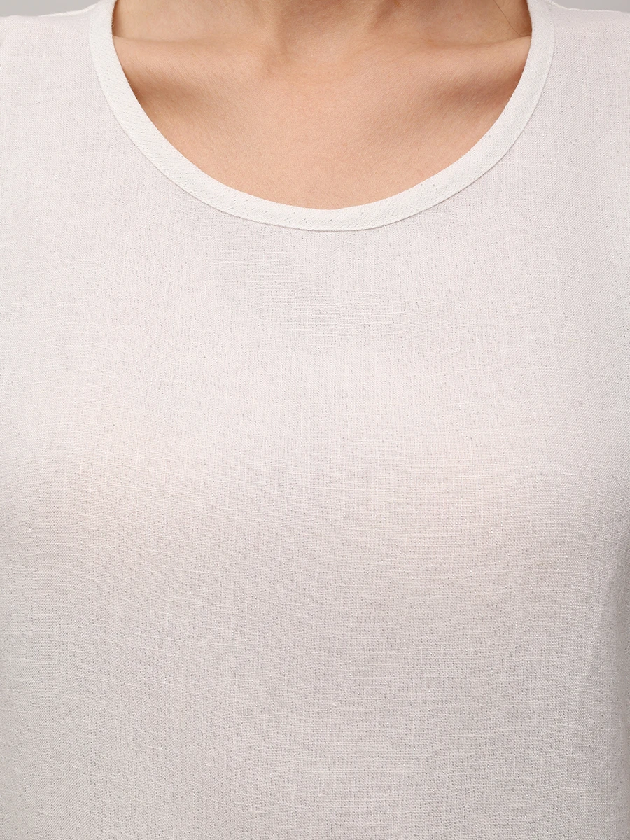 Топ льняной MAURIZIO W14030179 Белый  Фото 5