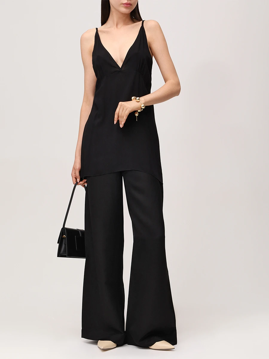 Топ из вискозы MAURIZIO LINING-2-4 Черный  Фото 2