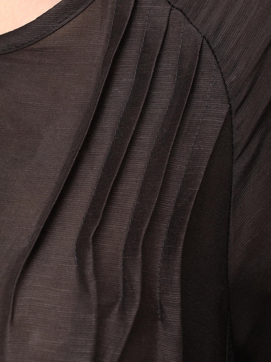 Платье изо льна и шелка MAURIZIO W06330479 Черный  Фото 7