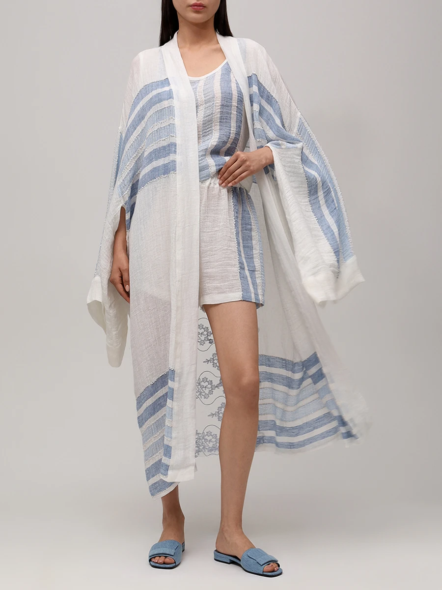 Топ льняной MAURIZIO W14102979 Белый  Фото 2