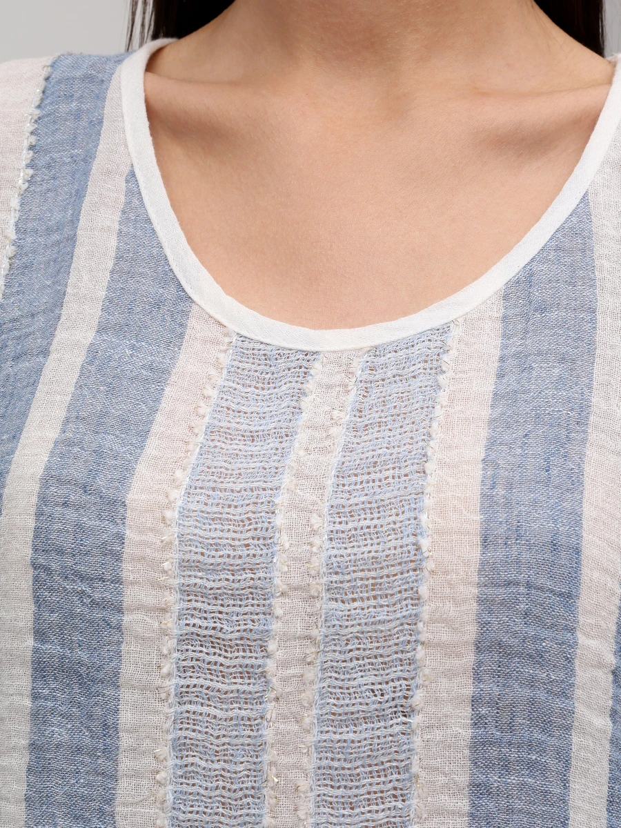 Топ льняной MAURIZIO W14102979 Белый  Фото 5