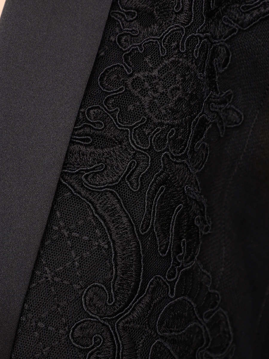 Кардиган льняной MAURIZIO W07041979 Черный  Фото 7