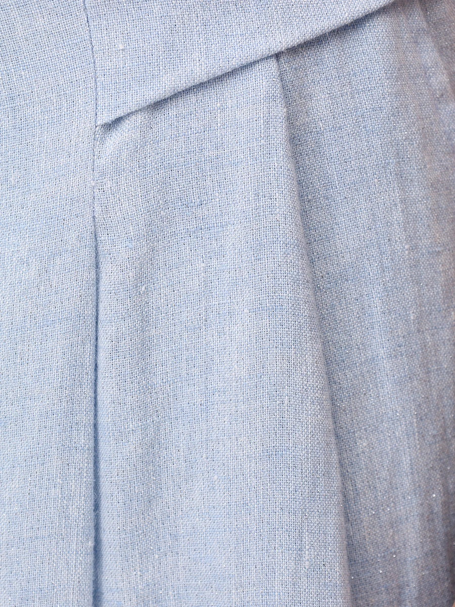 Брюки льняные MAURIZIO W01130179 Голубой  Фото 6