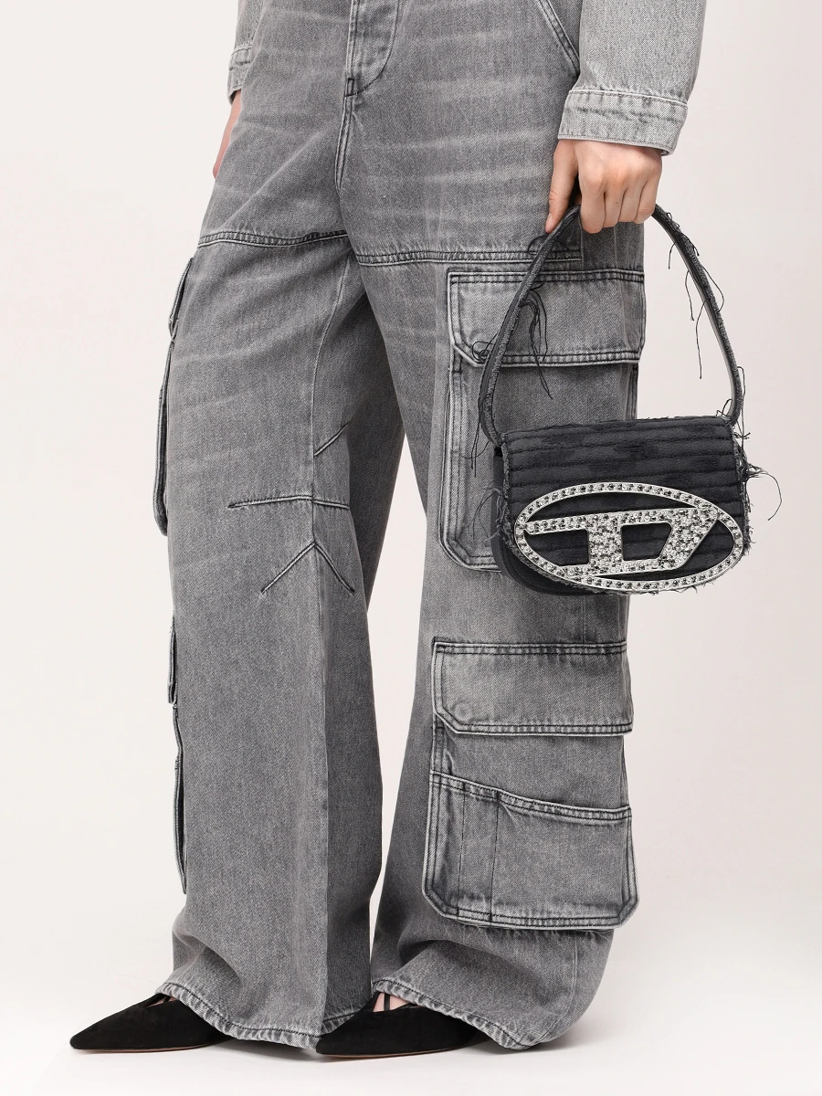 Сумка текстильная 1DR DIESEL X08396-P6319-T8013 Деним  Фото 2