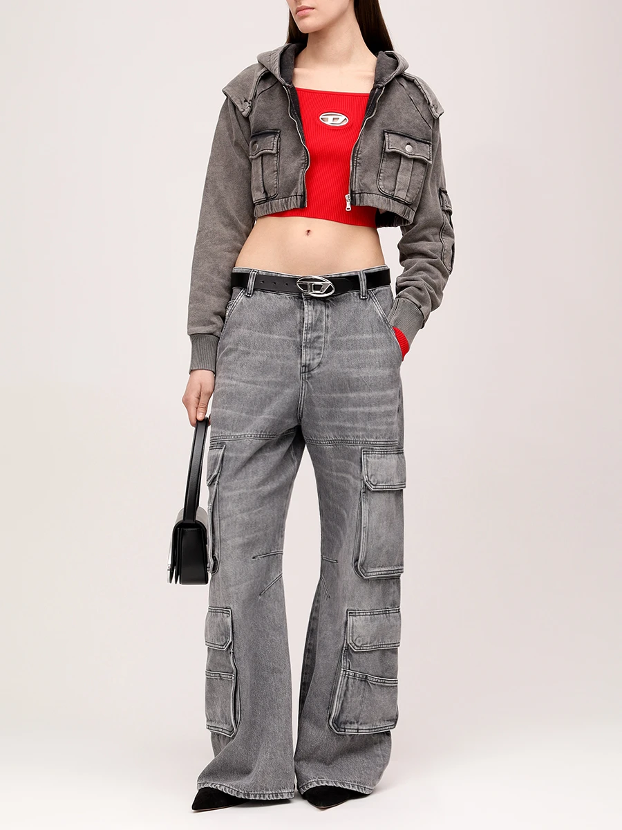Топ из вискозы DIESEL A14189-0DLAX-42A Красный  Фото 2