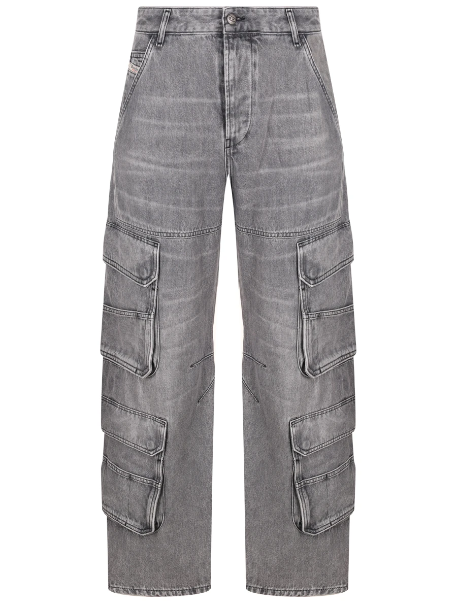Джинсы-карго Loose Fit хлопковые DIESEL A13316-0DCBE-02 Серый 