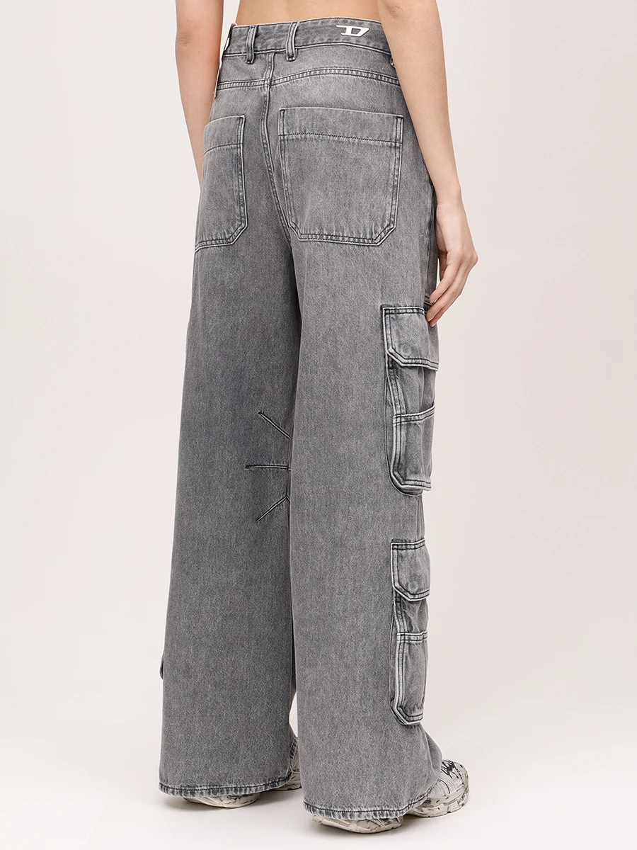 Джинсы-карго Loose Fit хлопковые DIESEL A13316-0DCBE-02 Серый  Фото 3