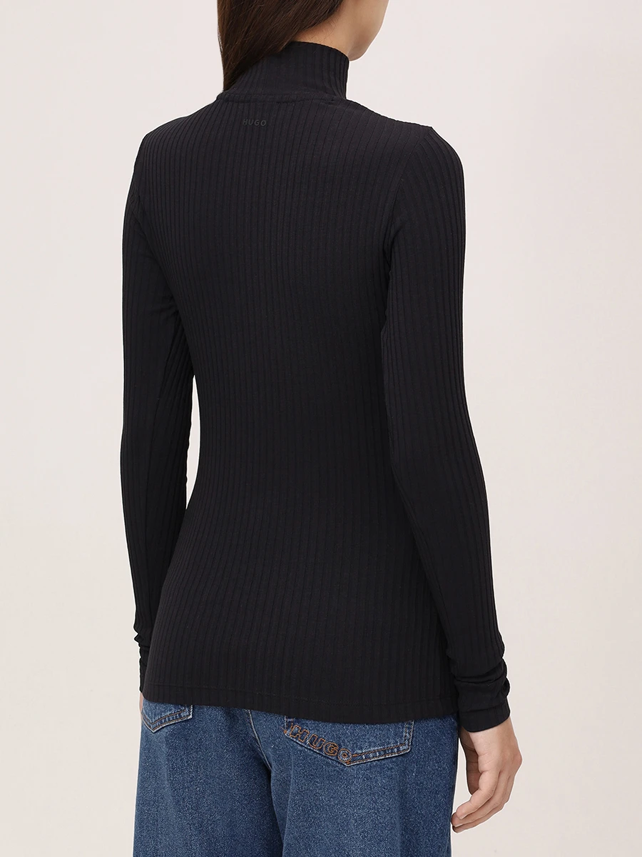 Водолазка хлопковая HUGO 50521325/001 Черный  Фото 3